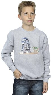 Star Wars Jongens The Mandalorian R2D2 en Grogu Sweatshirt (Sportgrijs) Lichtgrijs - 5-6J / 110-116cm