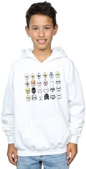 Star Wars Jongens Trooper Helmen Hoodie (Wit) - maat 3-4J / 98-104cm