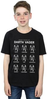 Star Wars Jongens Vele Gezichten Van Darth Vader Katoenen T-Shirt (Zwart) - 9-11J / 128cm-146cm