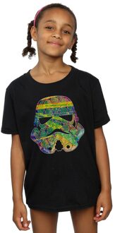 Star Wars Katoenen T-shirt met Stormtrooperpatroon voor meisjes (Zwart) - maat 12-13J / 152-158cm