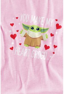 Star Wars Kinderen/Kinderen Jij laat mijn hart groeien T-Shirt (Roze) - maat 7-8J / 122-128cm