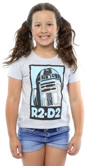 Star Wars Kinderen/Kinderen R2-D2 Poster Heather T-Shirt (Heide Grijs) - 9-11J / 128cm-146cm
