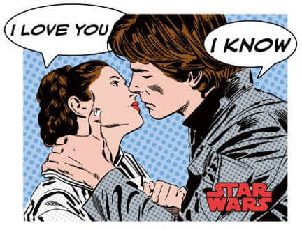 Star Wars Leia en Han Solo Love Dames T-shirt - Wit - XL