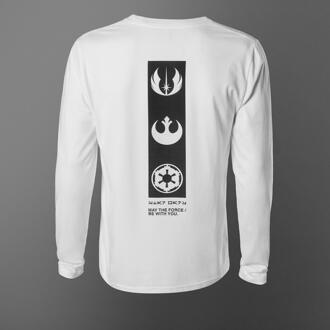 Star Wars May The Force Be With You Long Sleeve Unisex T-Shirt - Wit - L - Wit