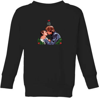 Star Wars Mistletoe Kiss Kids' Christmas Jumper - Black - 134/140 (9-10 jaar) - Zwart - L