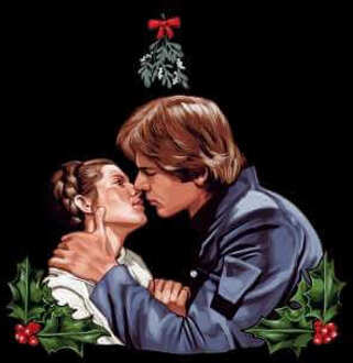 Star Wars Mistletoe Kiss Women's Christmas Jumper - Black - S Zwart