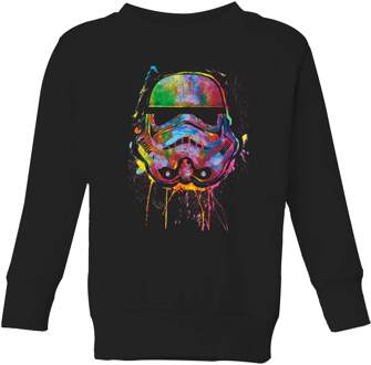 Star Wars Paint Splat Stormtrooper Kids' Sweatshirt - Black - 134/140 (9-10 jaar) - Zwart - L