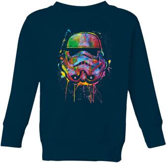 Star Wars Paint Splat Stormtrooper Kids' Sweatshirt - Navy - 122/128 (7-8 jaar) - Navy blauw - M