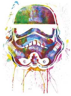 Star Wars Paint Splat Stormtrooper Men's T-Shirt - White - M - Wit