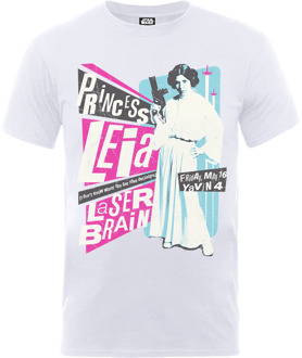 Star Wars Princess Leia Rock Poster T-shirt - Wit - XL - Wit