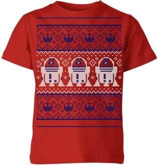 Star Wars R2-D2 Knit Kids' Christmas T-Shirt - Red - 110/116 (5-6 jaar) - Rood - S