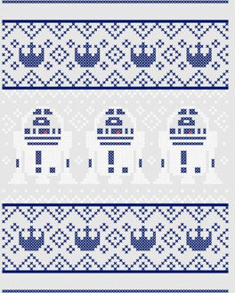 Star Wars R2-D2 Knit Women's Christmas T-Shirt - Grey - 4XL Grijs