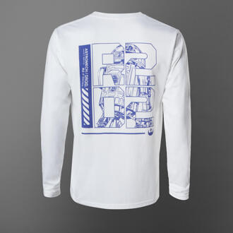 Star Wars R2-D2 Long Sleeve Unisex T-Shirt - Wit - XXL - Wit