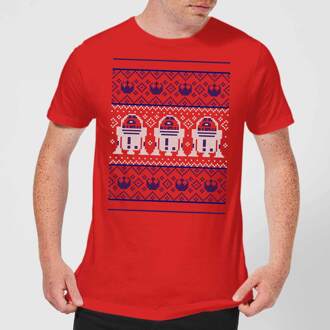 Star Wars R2D2 Kerst T-Shirt- Rood - L