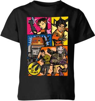 Star Wars Rebels Comic Strip Kids' T-Shirt - Black - 98/104 (3-4 jaar) Zwart - XS