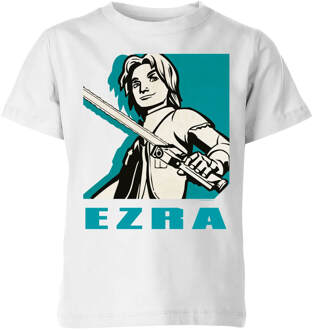 Star Wars Rebels Ezra Kids' T-Shirt - White - 134/140 (9-10 jaar) - Wit - L
