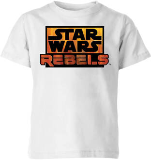 Star Wars Rebels Logo Kids' T-Shirt - White - 122/128 (7-8 jaar) - Wit - M
