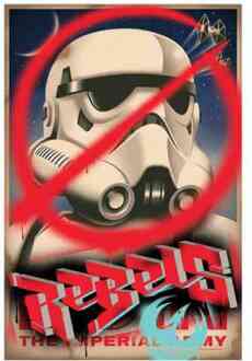 Star Wars Rebels Poster Men's T-Shirt - White - L - Wit