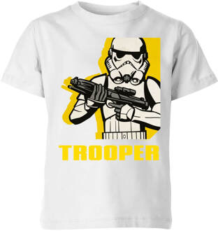 Star Wars Rebels Trooper Kids' T-Shirt - White - 110/116 (5-6 jaar) Wit - S