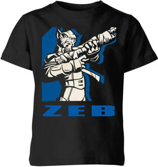 Star Wars Rebels Zeb Kids' T-Shirt - Black - 134/140 (9-10 jaar) - Zwart - L