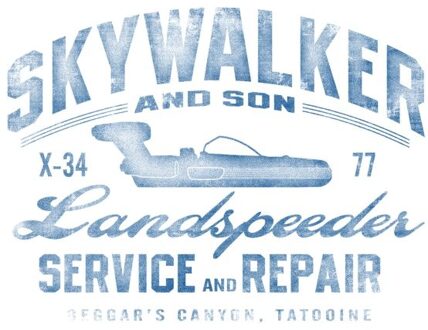Star Wars Skywalker Landspeeder Repair Unisex T-Shirt - White - L Wit