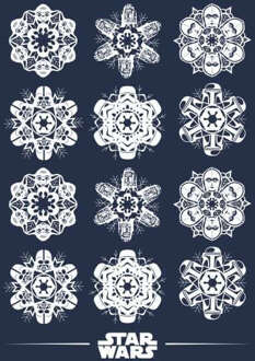 Star Wars Snowflake Dames kersttrui - Navy - XL
