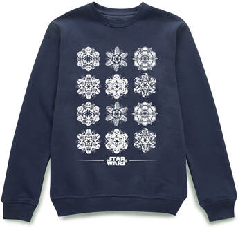 Star Wars Snowflake kersttrui - Navy - XL Blauw