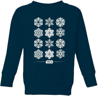 Star Wars Snowflake Kinder kersttrui - Navy - 134/140 (9-10 jaar) - L