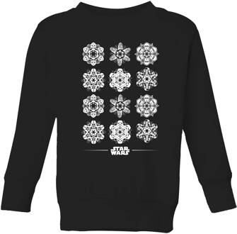 Star Wars Snowflake Kinder kersttrui - Zwart - 134/140 (9-10 jaar) - L