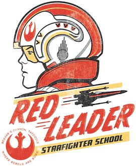 Star Wars Starfighter School Unisex Ringer T-Shirt - White/Red - XS Wit