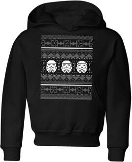 Star Wars Stormtrooper Knit Kids' Christmas Hoodie - Black - 110/116 (5-6 jaar) Zwart