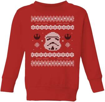 Star Wars Stormtrooper Knit Kids' Christmas Jumper - Red - 122/128 (7-8 jaar) Rood - M