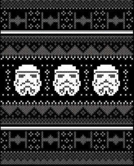 Star Wars Stormtrooper Knit Women's Christmas Jumper - Black - M Zwart