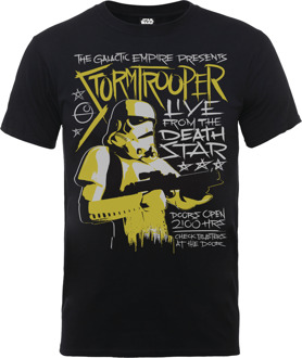 Star Wars Stormtrooper Rock Poster T-shirt - Zwart - L