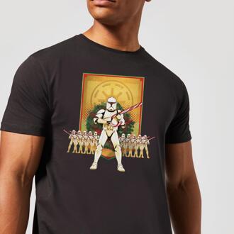 Star Wars Stormtroopers met Zuurstokken Kerst T-Shirt- Zwart - L