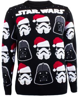 Star Wars Sweatshirt Christmas Jumper Darth Vader / Stormtrooper Size L