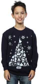 Star Wars Sweatshirt met kerstboom voor jongens (Marineblauw) Navy