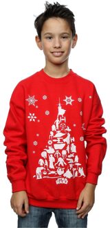 Star Wars Sweatshirt met kerstboom voor jongens (Rood) - 9-11J / 128cm-146cm