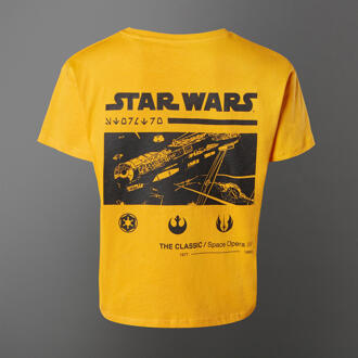 Star Wars The Falcon Women's Cropped T-Shirt - Mosterd Geel - L - Mustard