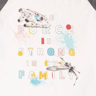 Star Wars The Force Is Strong In Our Family Kids' Pyjamas - White/Grey - 110/116 (5-6 jaar) - White/Grey