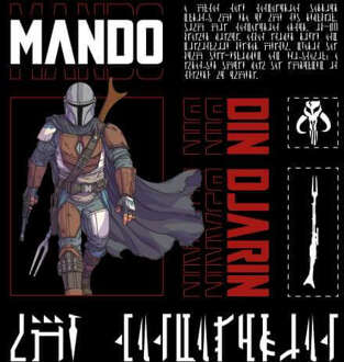 Star Wars The Mandalorian Biography Men's T-Shirt - Black - 5XL Zwart