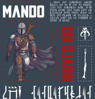 Star Wars The Mandalorian Biography Men's T-Shirt - Charcoal - XL Zwart