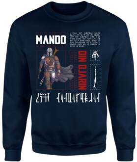 Star Wars The Mandalorian Biography Sweatshirt - Navy - M Blauw