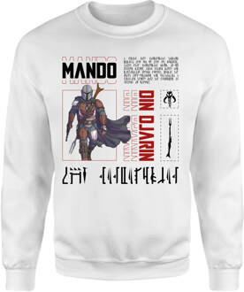 Star Wars The Mandalorian Biography Sweatshirt - White - XL Wit