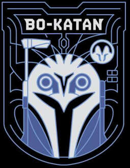 Star Wars The Mandalorian Bo-Katan Badge Men's T-Shirt - Black - 3XL Zwart