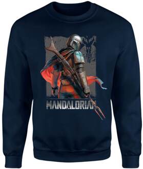 Star Wars The Mandalorian Colour Edit Sweatshirt - Navy - L Blauw