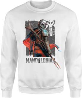 Star Wars The Mandalorian Colour Edit Sweatshirt - White - M Wit