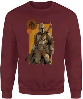 Star Wars The Mandalorian Composition Sweatshirt - Burgundy - XXL Rood