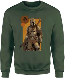 Star Wars The Mandalorian Composition Sweatshirt - Green - M Groen