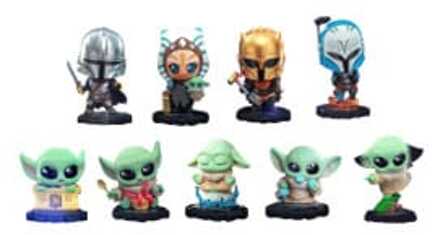 Star Wars The Mandalorian Cosbi Mini Figures 8 cm Blind Box Display (8)